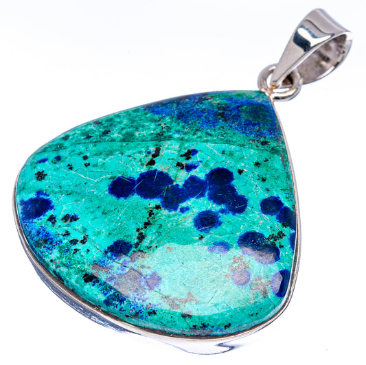 Premium Blue Bird Azurite Pendant 1 3/4" (.925 Sterling Silver)