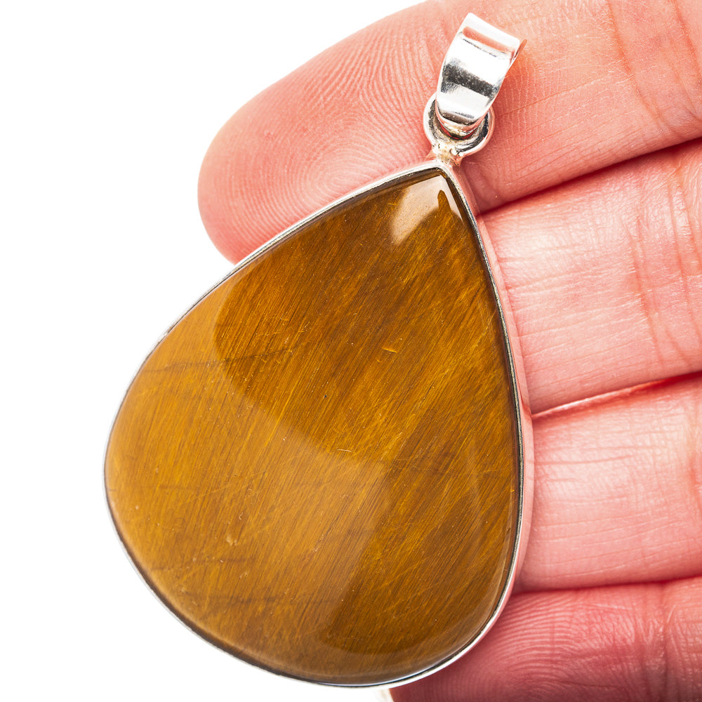 Tiger's Eye Pendant 2 1/8" (.925 Sterling Silver)