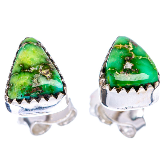 Sonoran Gold Turquoise Earrings 3/8" (.925 Sterling Silver)