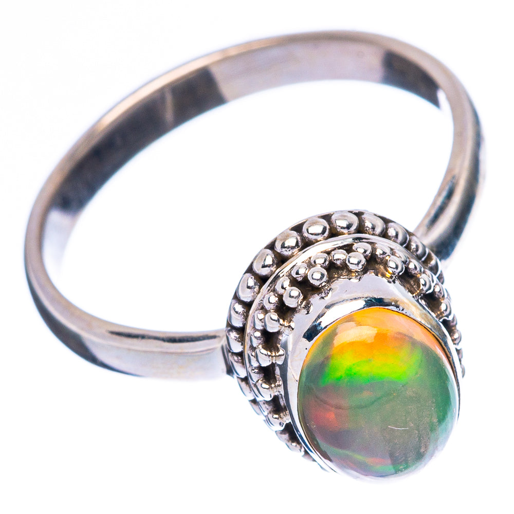Rare Ethiopian Opal Ring Size 5.75 (925 Sterling Silver) R4439