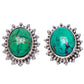Tibetan Turquoise Earrings 5/8" (925 Sterling Silver) E1503
