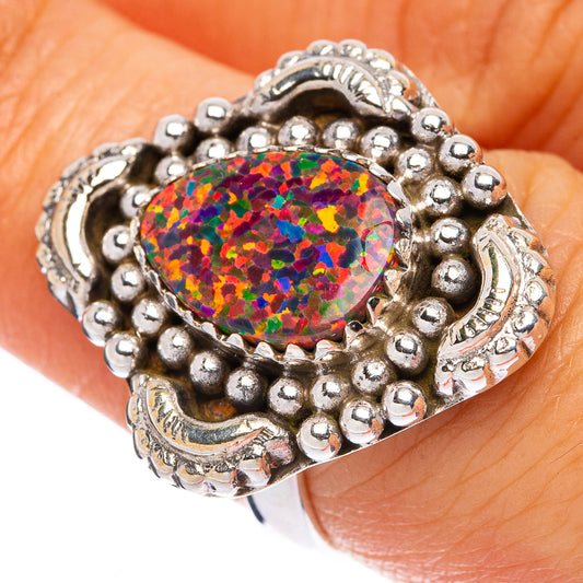 Synthetic Opal Ring Size 7 (925 Sterling Silver) R146168