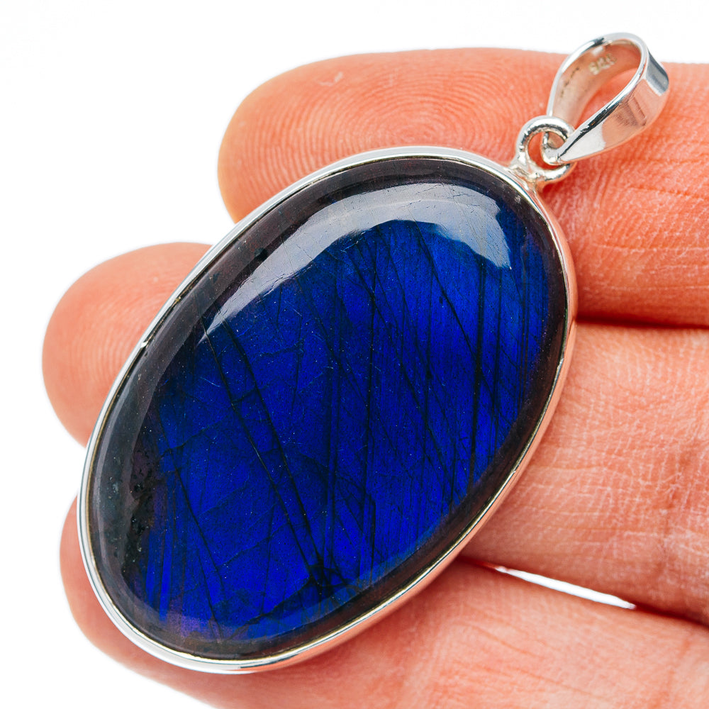 Premium Labradorite Pendant 2" (.925 Sterling Silver)