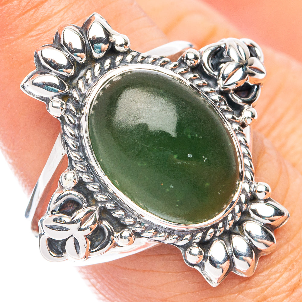 Premium Green Aventurine Ring Size 7 (925 Sterling Silver) R7640