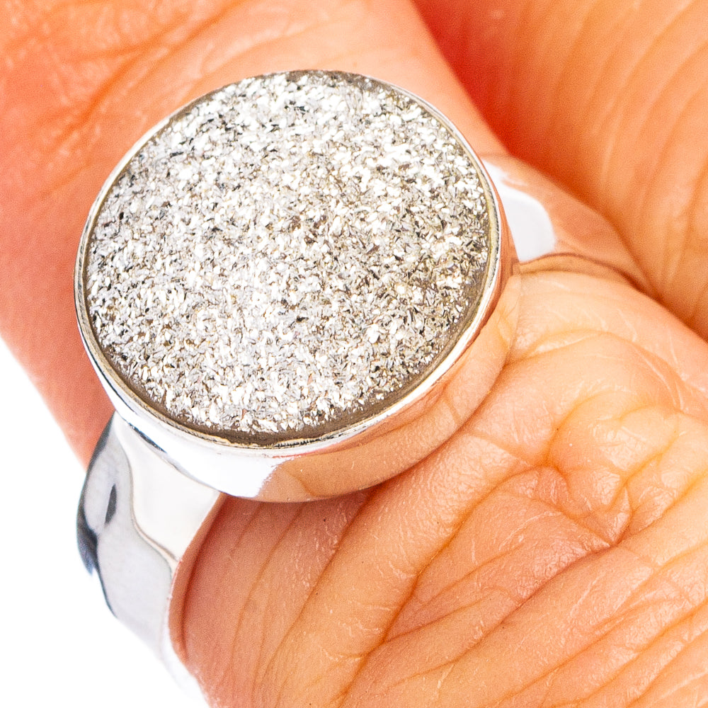 Agate Druzy Ring Size 5.75 (.925 Sterling Silver)