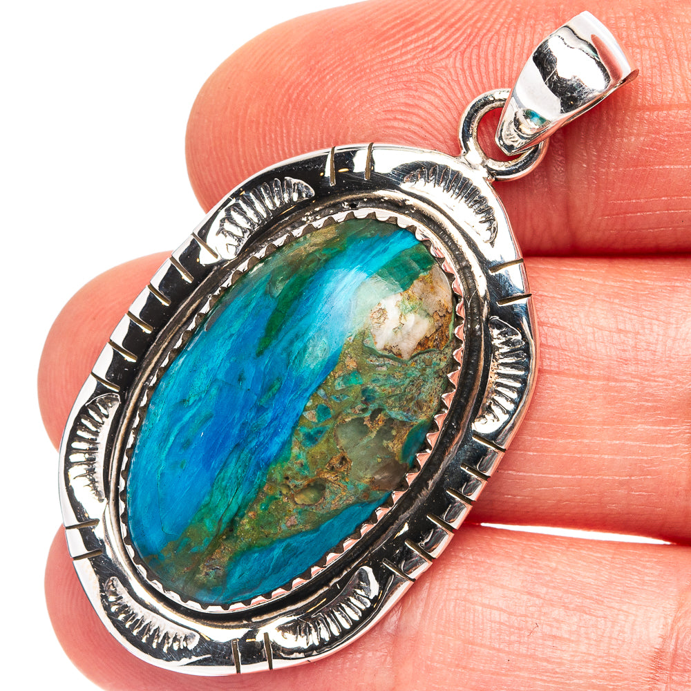 Premium Peruvian Opal Pendant 1 3/4" (.925 Sterling Silver)