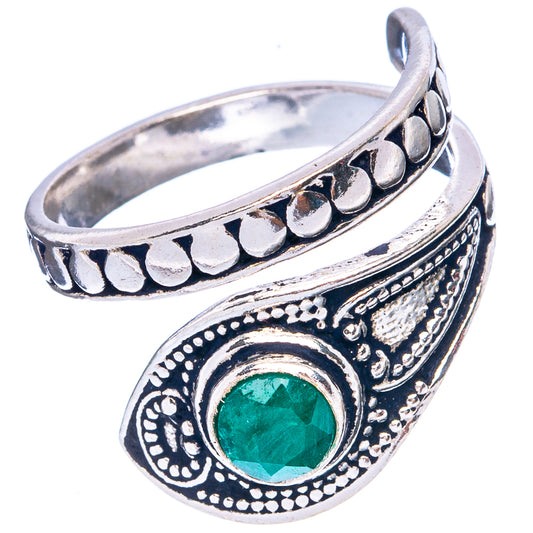 Green Sillimanite Dainty Ring Size 6 Adjustable (925 Sterling Silver) R5222