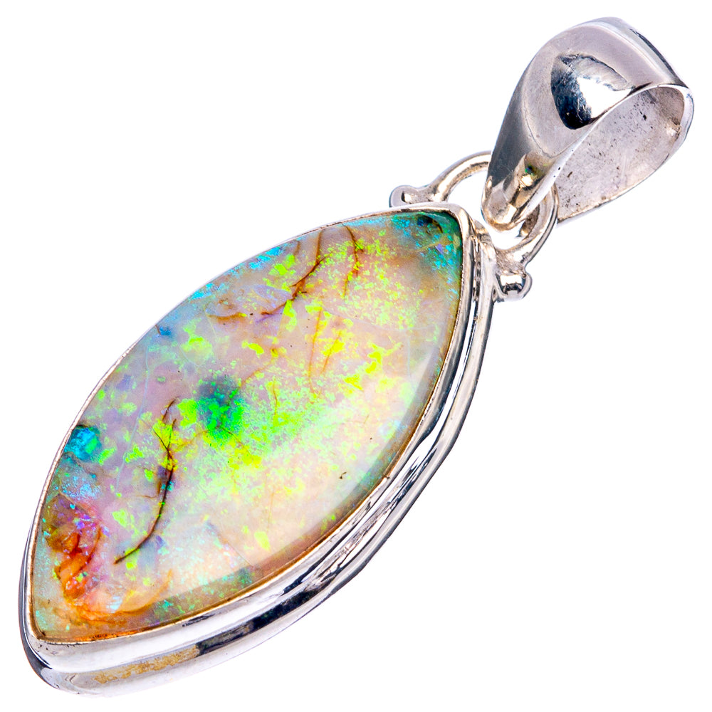 Rare Sterling Opal Pendants 1 5/8" (925 Sterling Silver) P43239