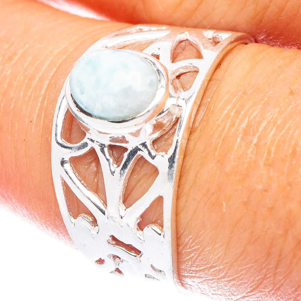 Larimar Ring Size 8 (925 Sterling Silver) R7004