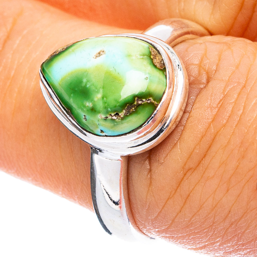 Sonoran Gold Turquoise Ring Size 6.75 (925 Sterling Silver) R8206