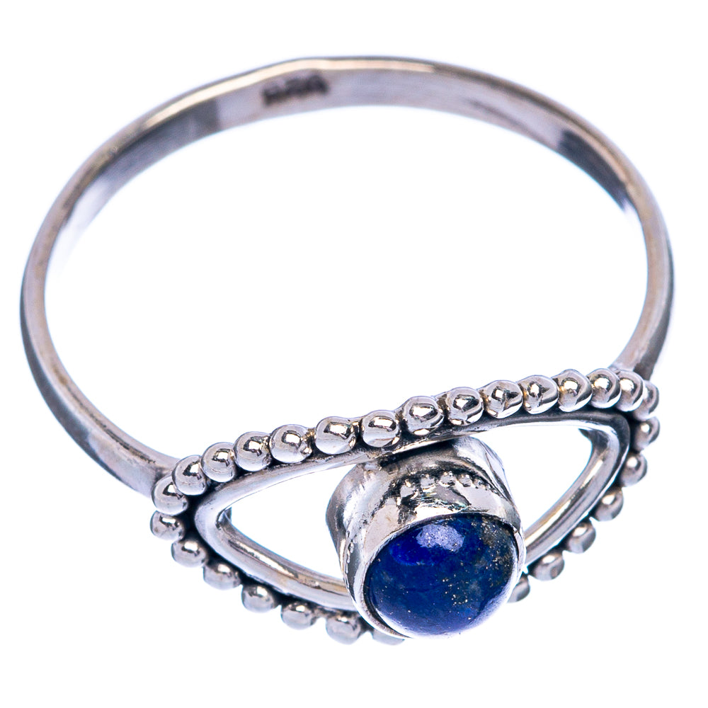 Lapis Lazuli Dainty Ring Size 8.25 (925 Sterling Silver) R145460