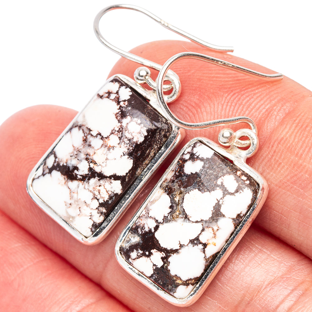 Wild Horse Jasper Earrings 1 1/4" (925 Sterling Silver) E2460