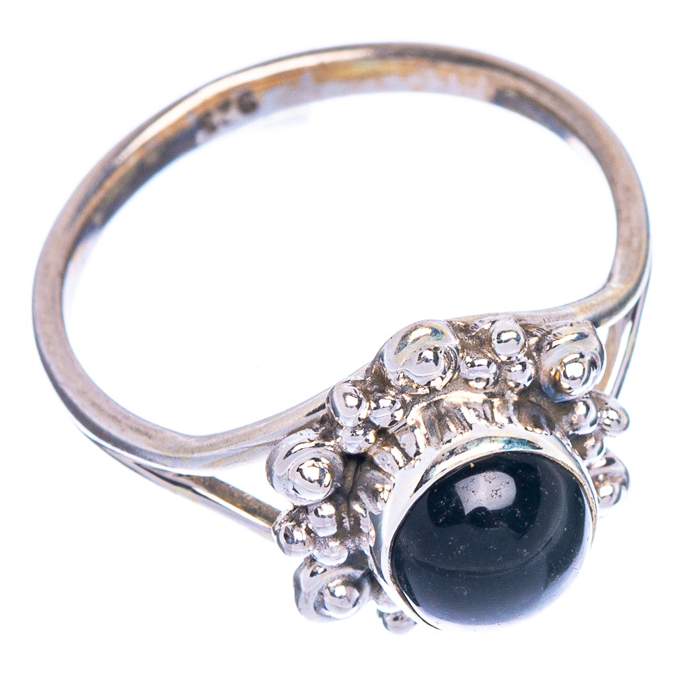Black Onyx Dainty Ring Size 5 (925 Sterling Silver) R147147