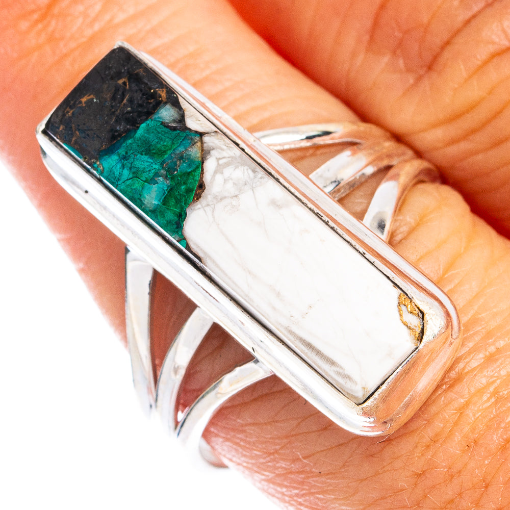 Copper Chrysocolla Ring Size 9 (925 Sterling Silver) R8523