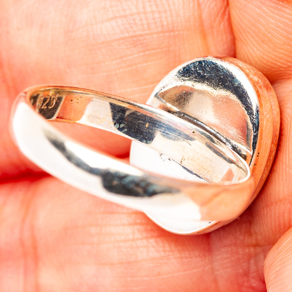 Aurora Opal Ring Size 7.5 (.925 Sterling Silver)