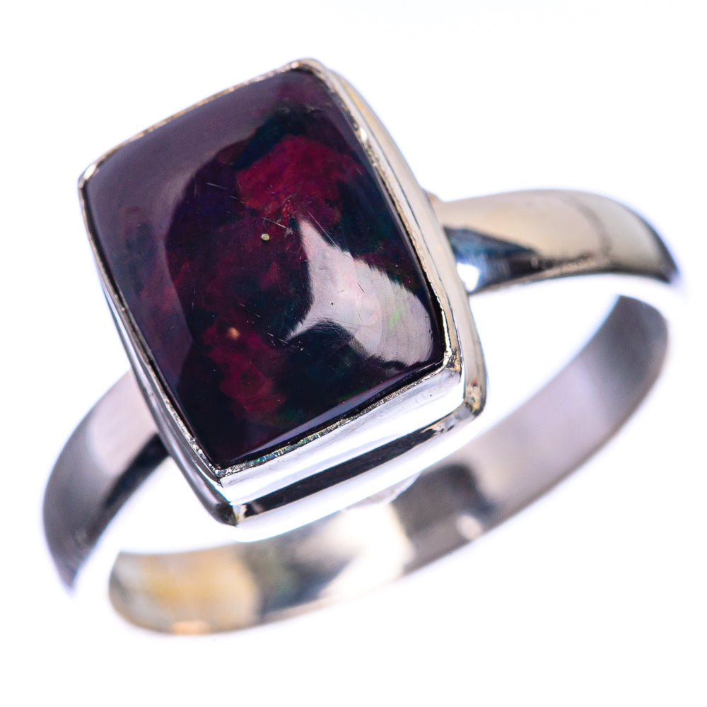 Black Opal 925 Sterling Silver Ring Size 9