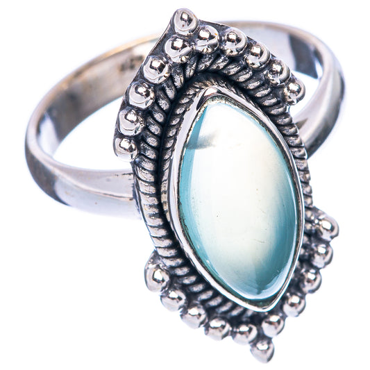 Aquamarine 925 Sterling Silver Ring Size 6.75 (925 Sterling Silver) R5379