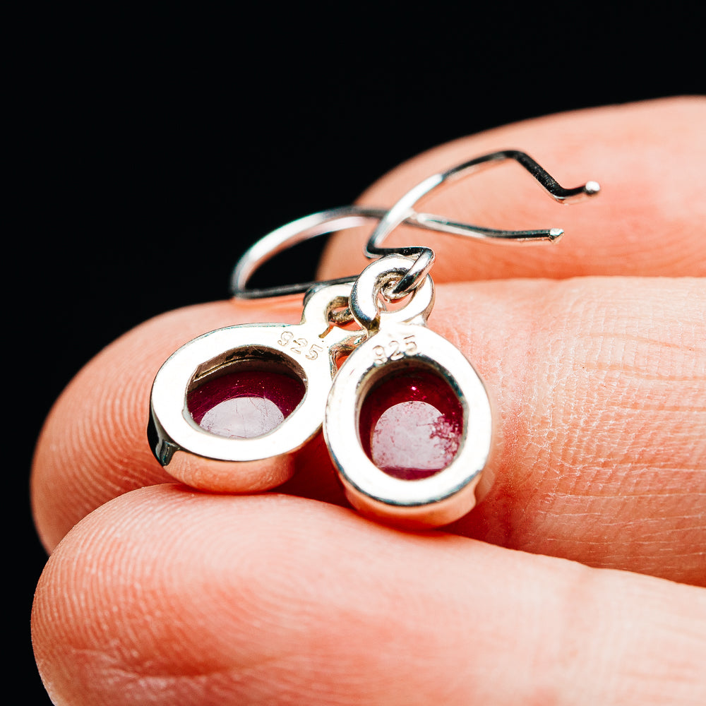 Premium Burmese Ruby Earrings 1" (.925 Sterling Silver)