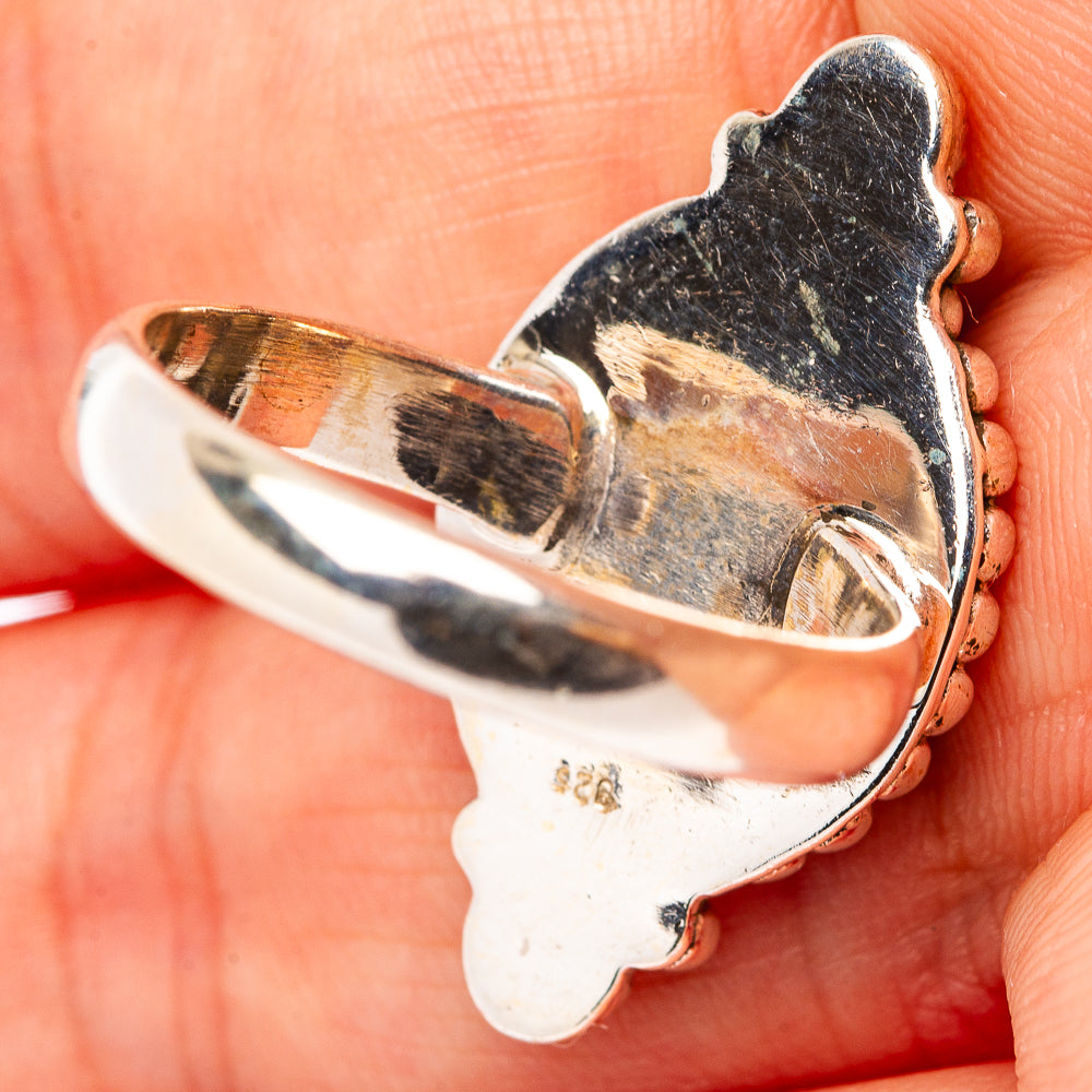 Aurora Opal Ring Size 7.75 (.925 Sterling Silver)