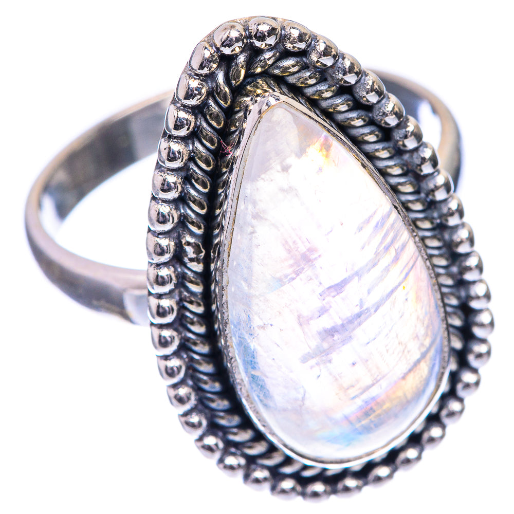 Rainbow Moonstone Ring Size 10 (925 Sterling Silver) RING143312