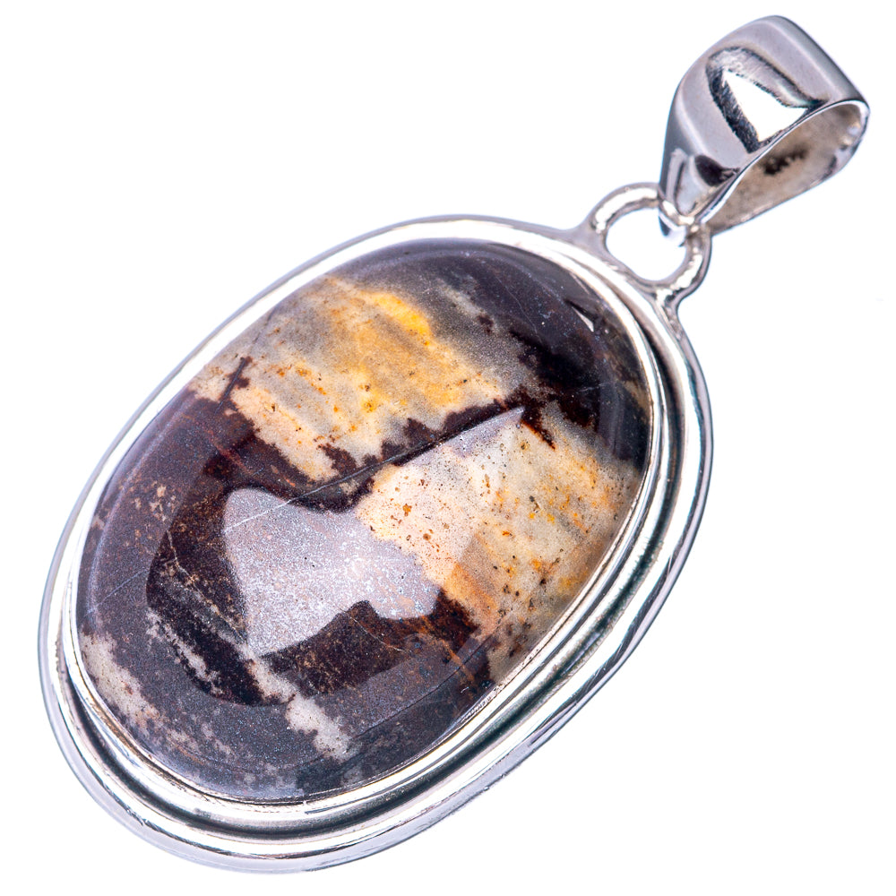 Coconut Jasper Pendant 1 5/8" (925 Sterling Silver) P40901