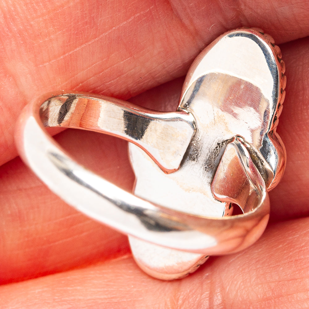 Pink Moonstone Ring Size 7 (.925 Sterling Silver)
