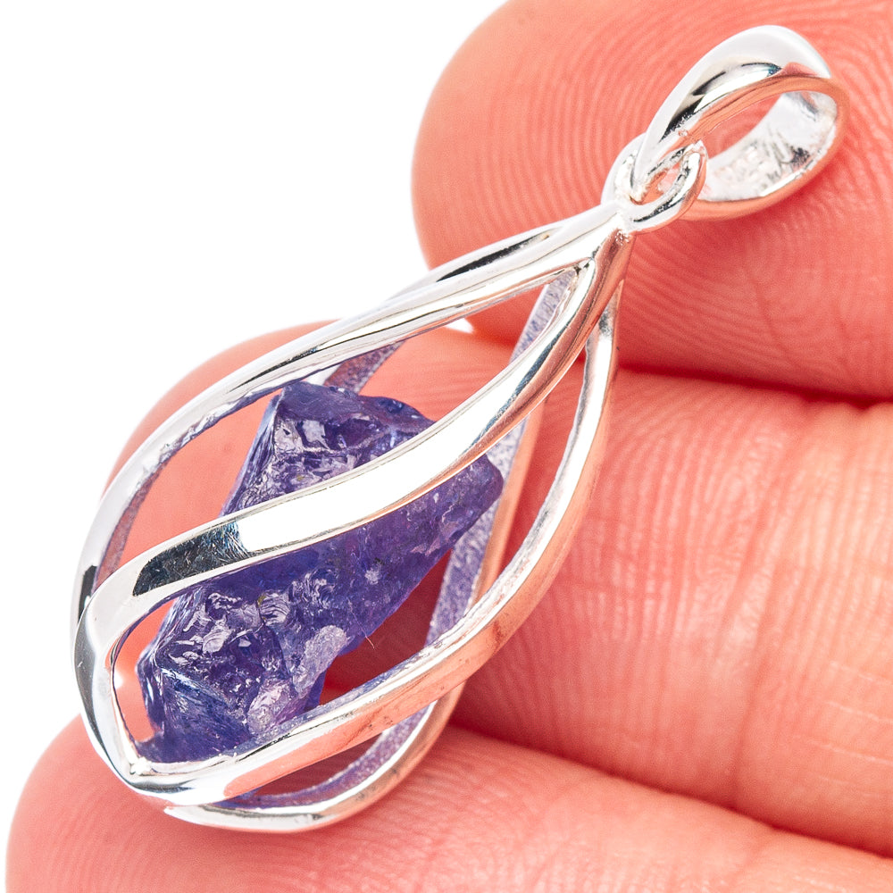 Tanzanite Caged Pendant 1 1/4" (925 Sterling Silver) P44733