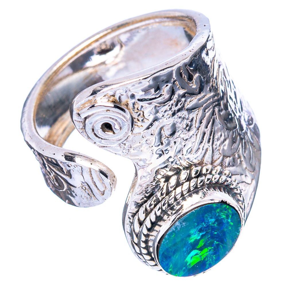 Rare Doublet Opal Ring Size 5.75 (925 Sterling Silver) R3660