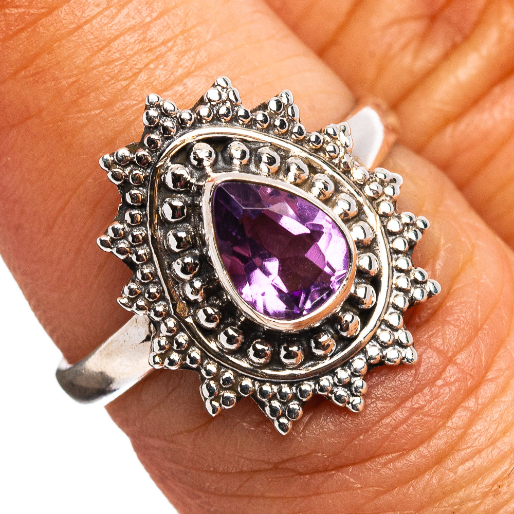 Amethyst Ring Size 6.5 (.925 Sterling Silver)