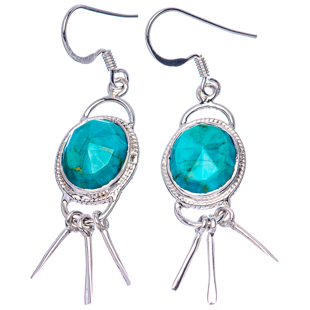 Premium Blue Chalcedony 925 Sterling Silver Earrings 2" Ana Co E1329