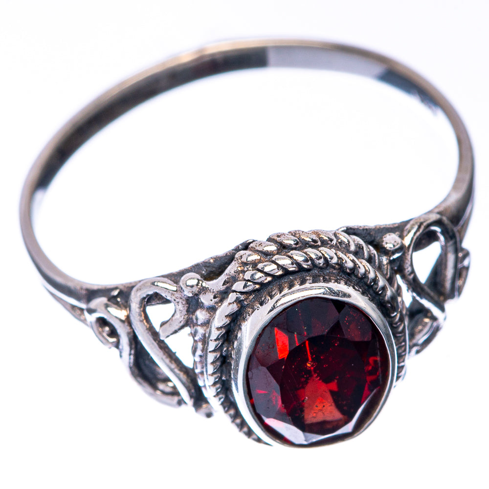 Garnet Dainty Ring Size 7.5 (925 Sterling Silver) R145267