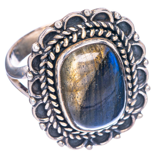 Labradorite Ring Size 7.5 (925 Sterling Silver) R1264