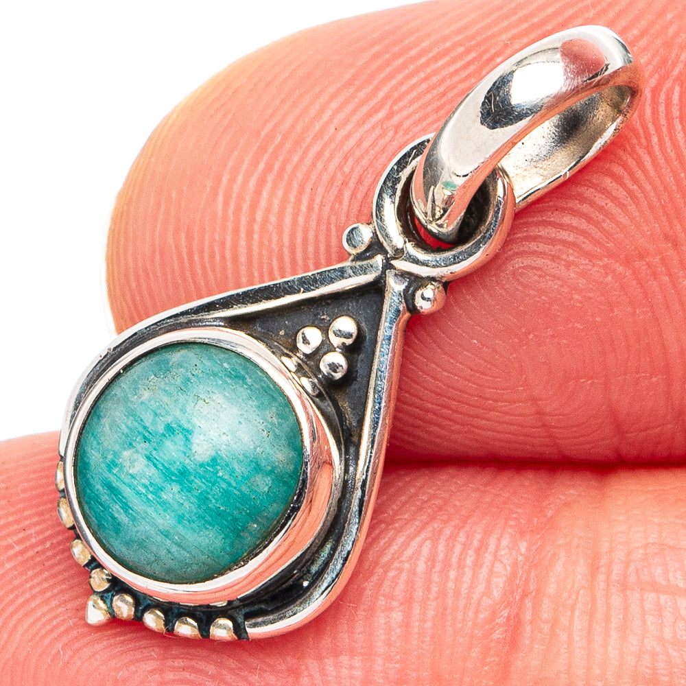 Amazonite Pendant 1" (925 Sterling Silver) P45564