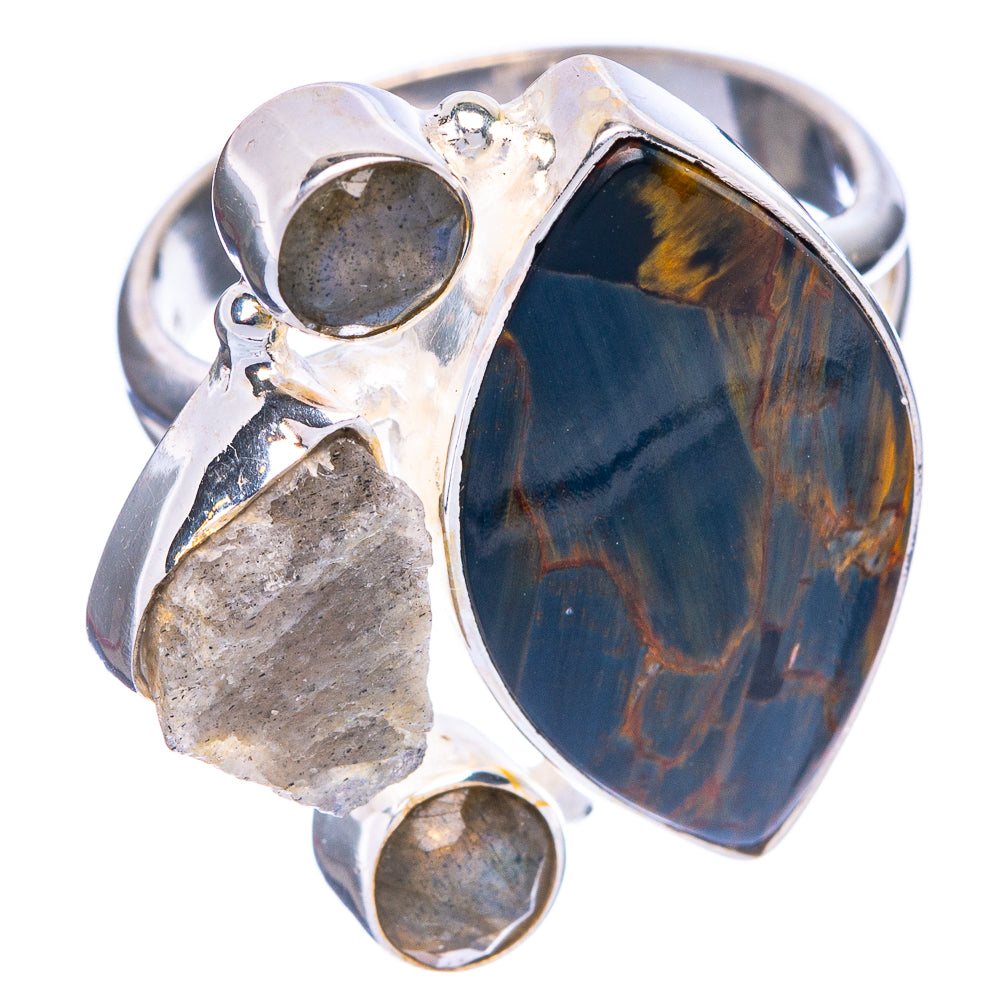 Pietersite, Labradorite Ring Size 8.25 (925 Sterling Silver) R1252
