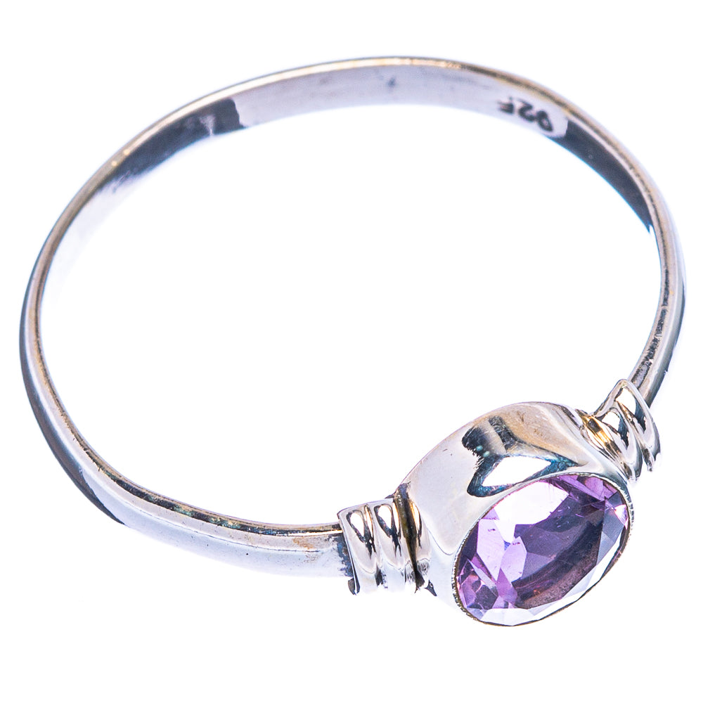 Faceted Amethyst Dainty Ring Size 7.75 (925 Sterling Silver) R147000