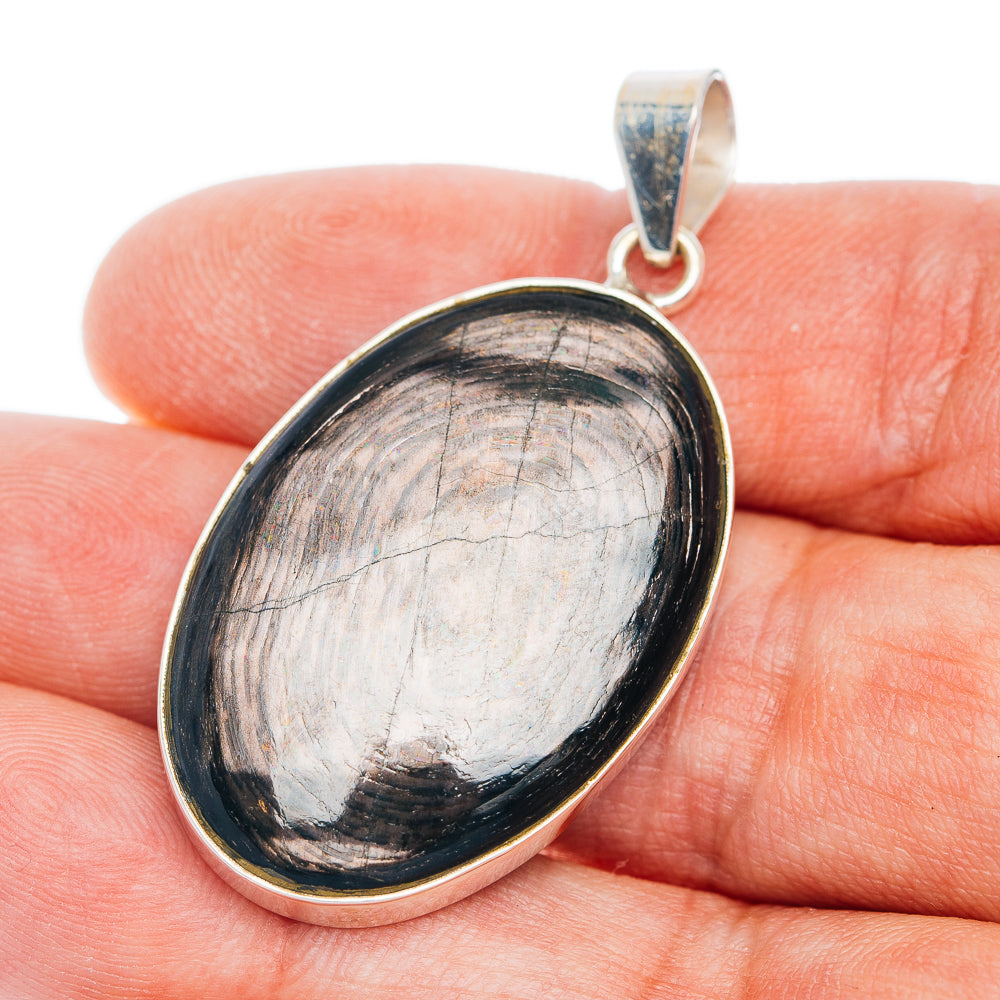 Premium Hypersthene Pendant 1 3/4" (.925 Sterling Silver)