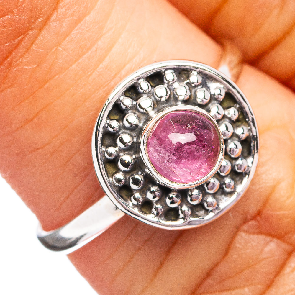 Pink Tourmaline Ring Size 6.25 (.925 Sterling Silver)