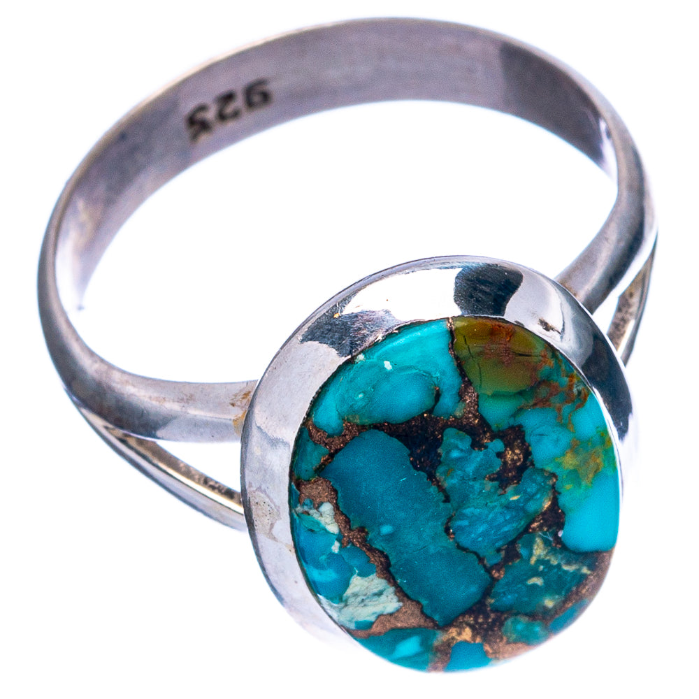 Blue Copper Composite Turquoise Ring Size 6.75 (925 Sterling Silver) R146536