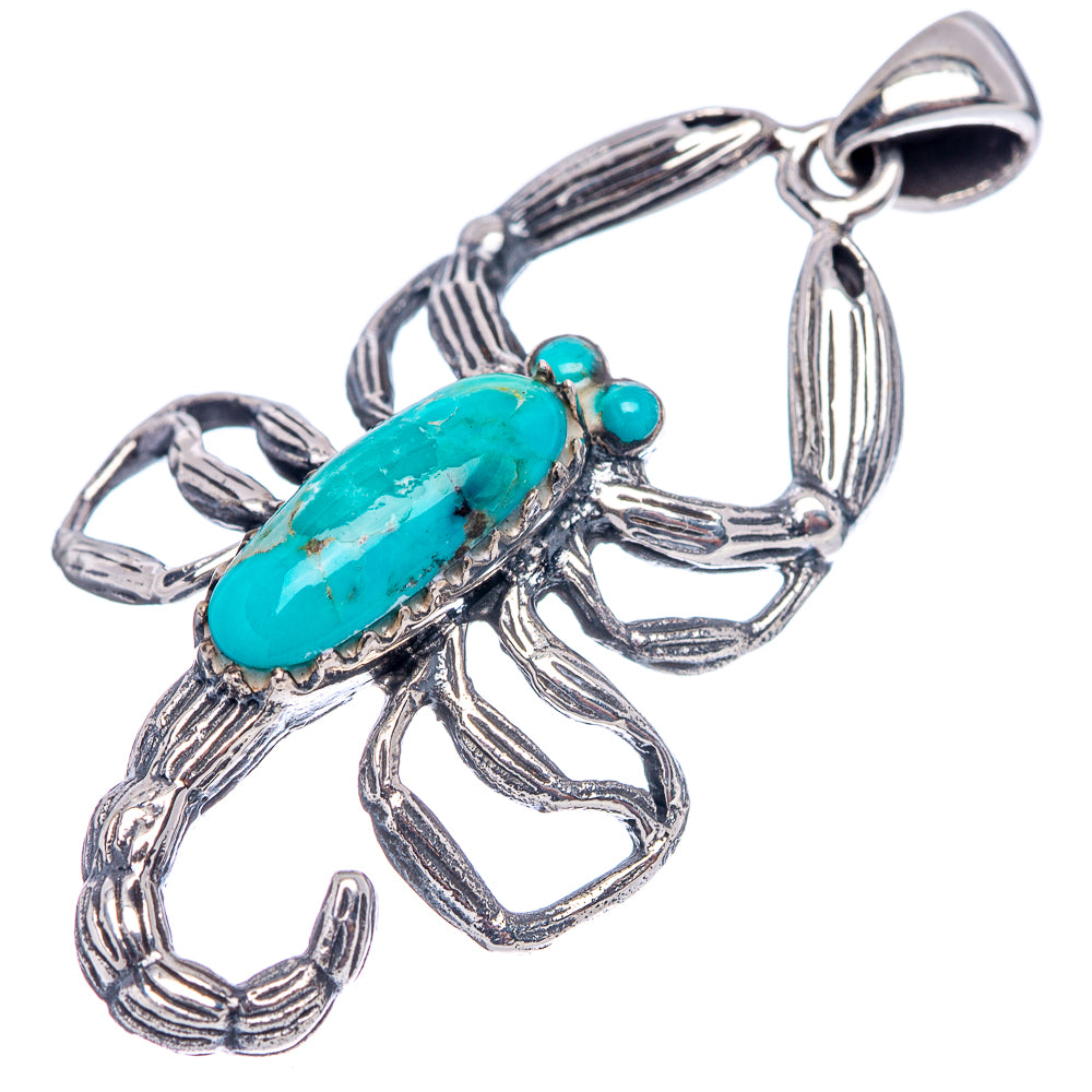 Mojave Turquoise Scorpion Pendant 1 3/4" (.925 Sterling Silver)