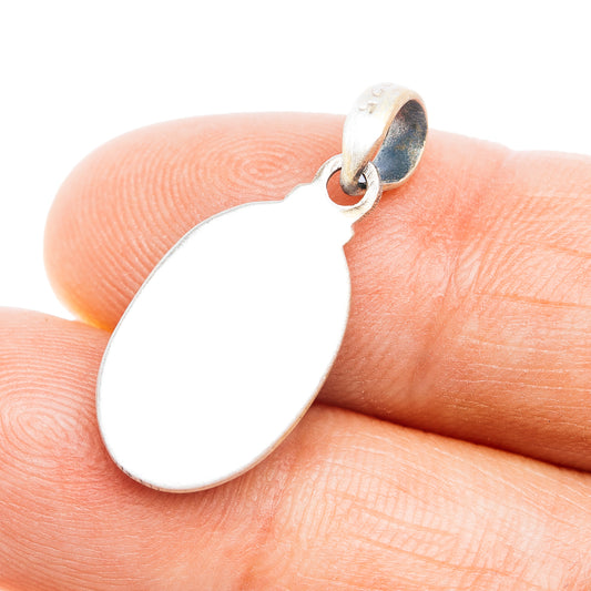 Sterling silver teardrop pendant back with bail