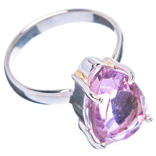 Faceted Amethyst Ring Size 7.25 (925 Sterling Silver) R4542