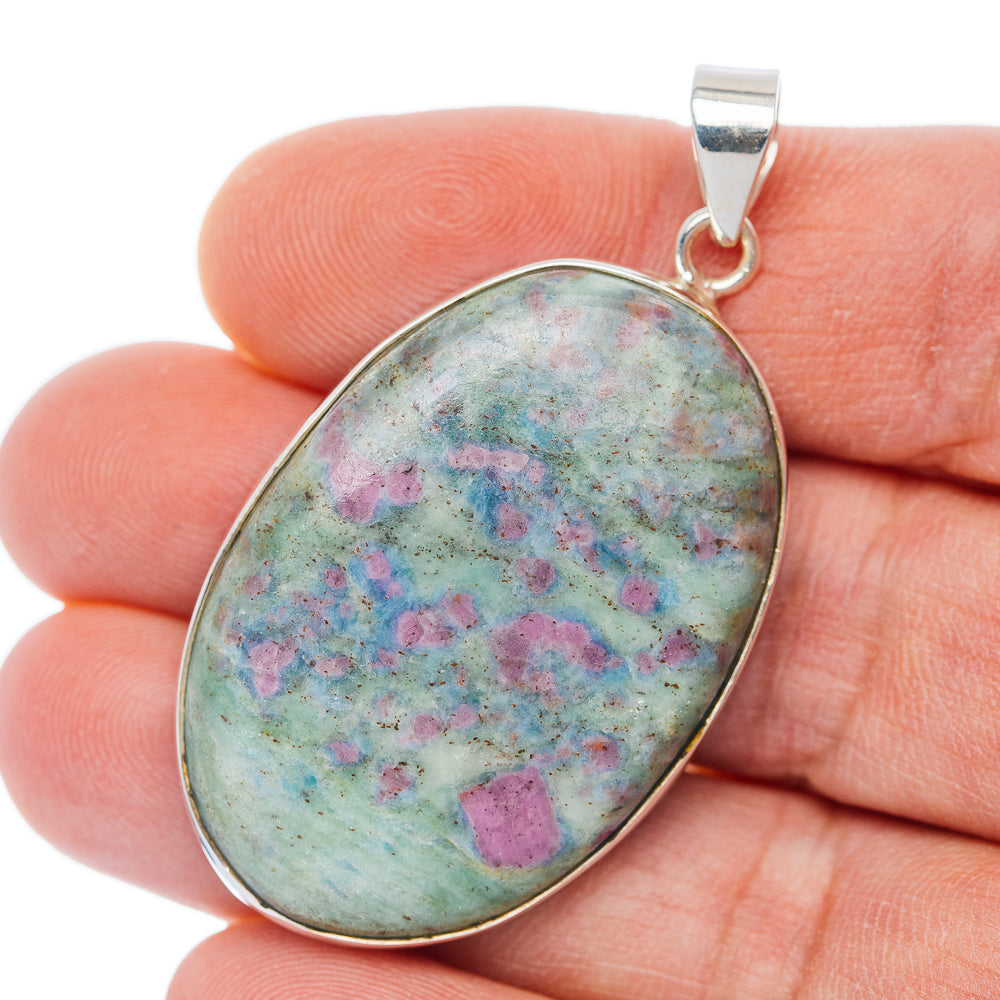 Premium Ruby Fuchsite Pendant 2" (.925 Sterling Silver)