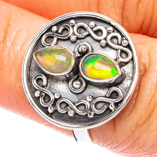 Rare  Ethiopian Opal Ring Size 7 (925 Sterling Silver) R3696