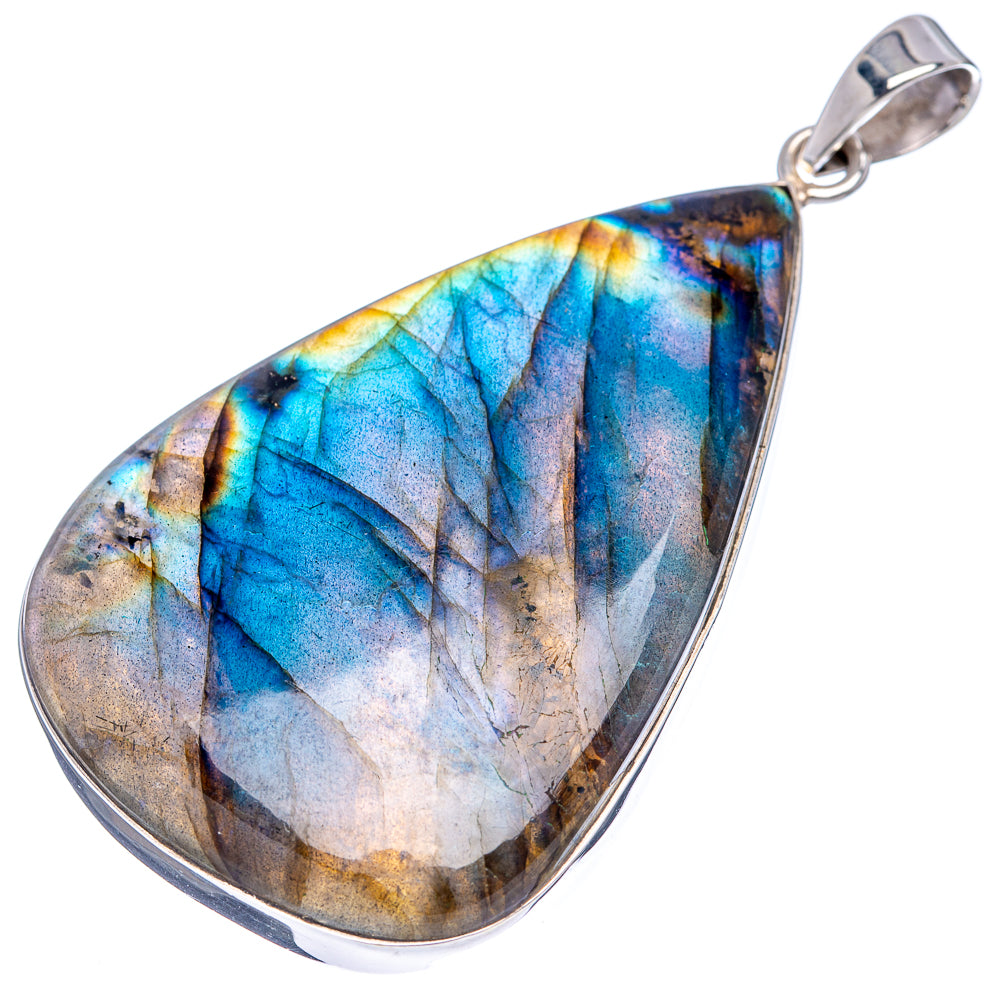 Premium Spectrolite Pendant 2 5/8" (.925 Sterling Silver)