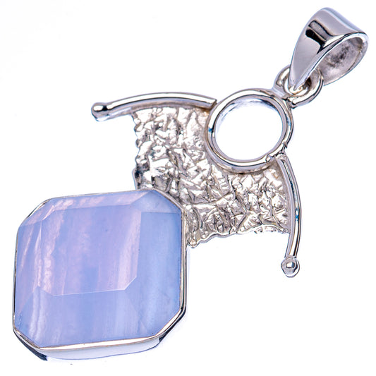 Asc Premium Blue Lace Agate Pendant 1 5/8" (925 Sterling Silver) P42281