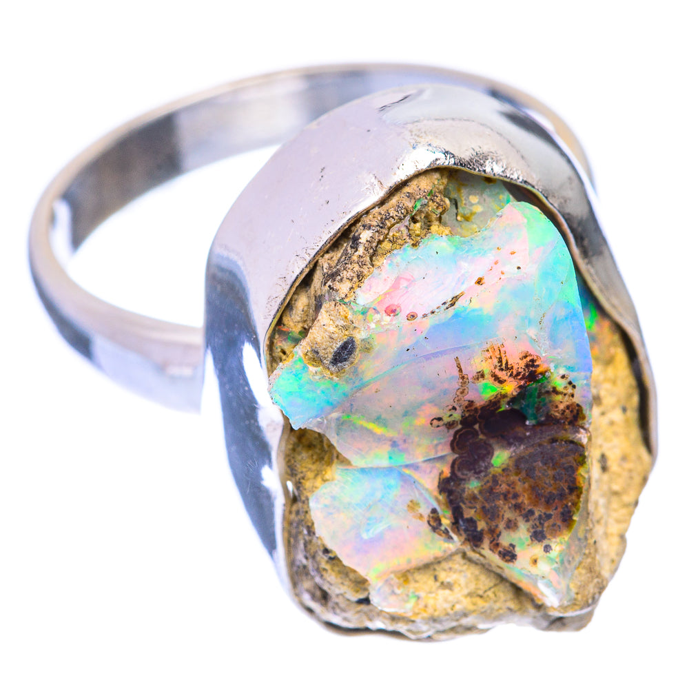 Rough Ethiopian Opal Ring Size 7.25 (925 Sterling Silver) R140925