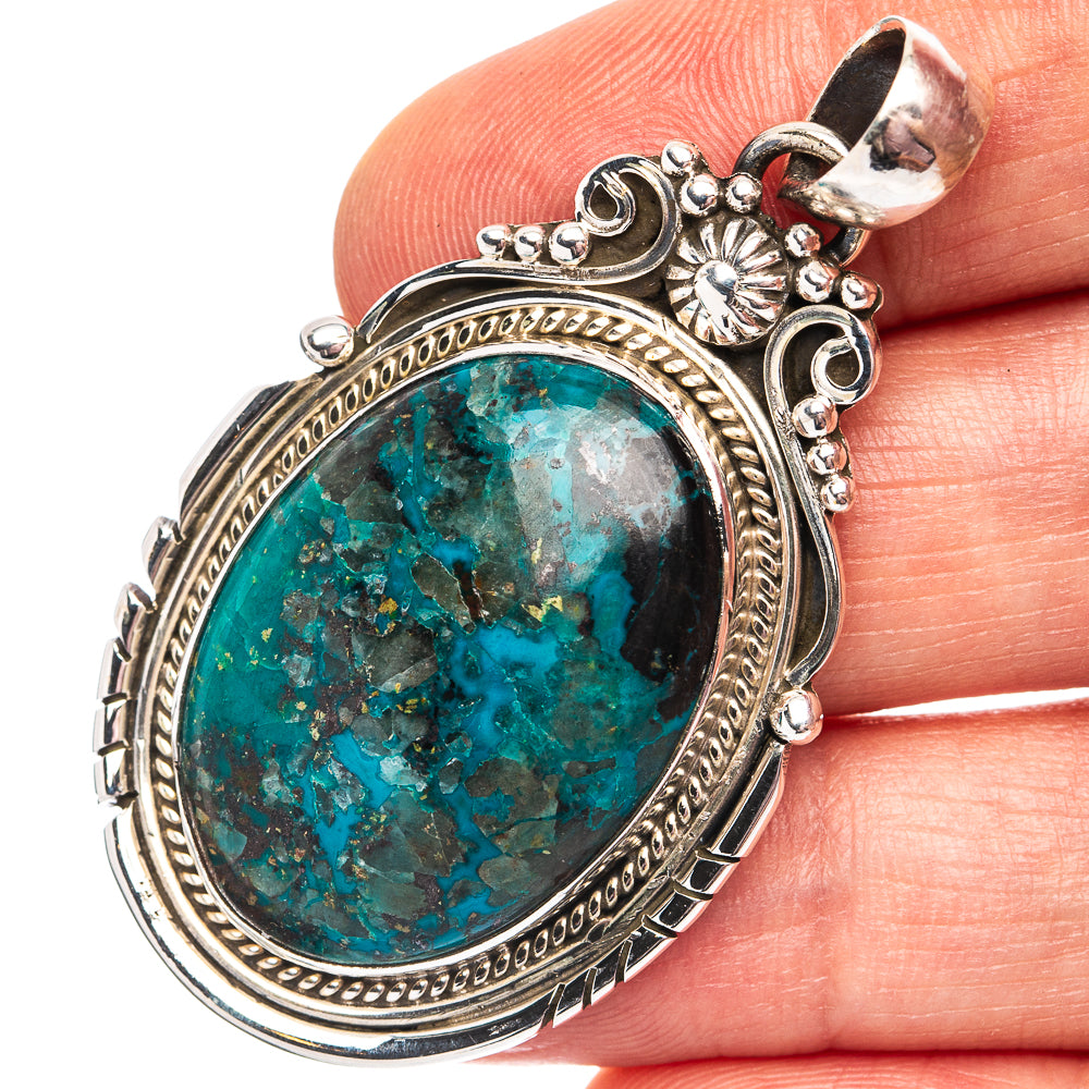 Premium Shattuckite Pendant 2 1/8" (.925 Sterling Silver)