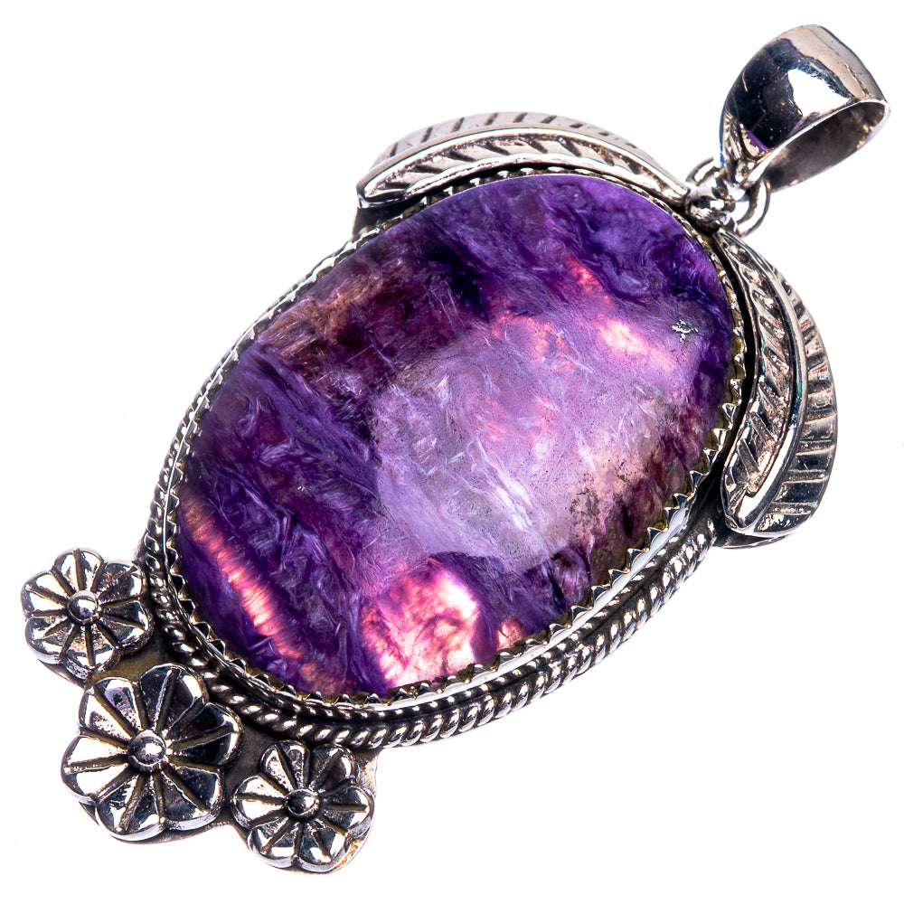 Charoite Pendant 2" (925 Sterling Silver) P39361