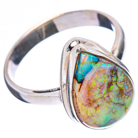 Rare Sterling Opal Ring Size 9 (925 Sterling Silver) R4349