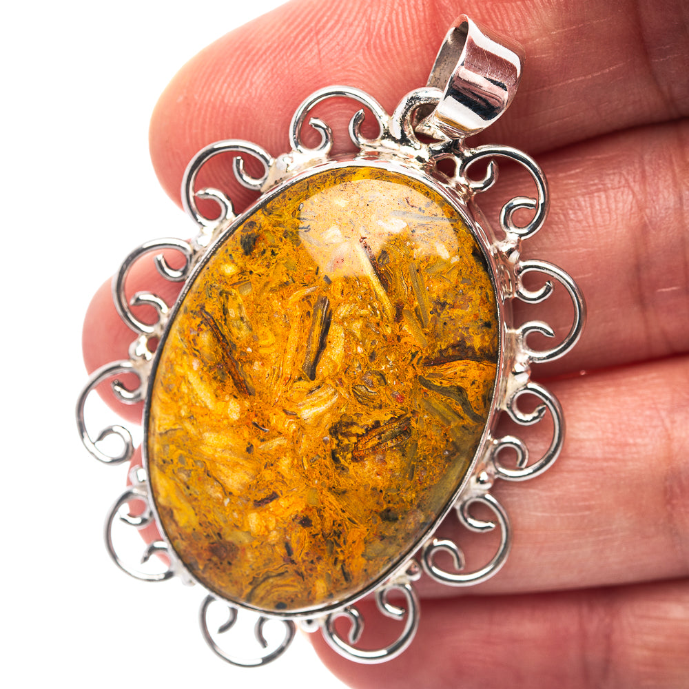 Premium Miriam Jasper Pendant 2" (.925 Sterling Silver)